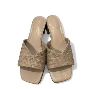 Marc Fisher Taupe Woven Sandals